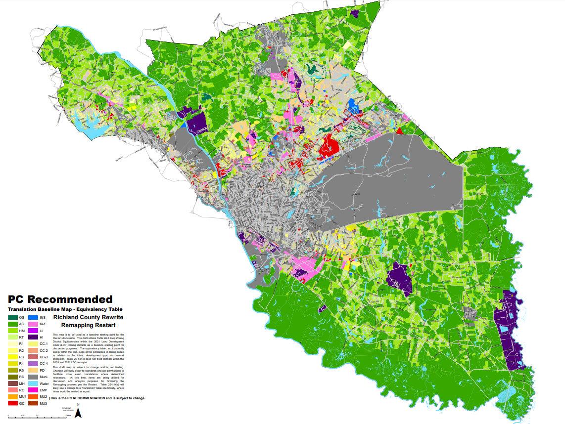 Richland County zoning map